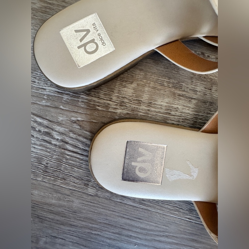 DV by Dolce Vita Medina Strappy Slide Sandal — Ivory Bone — Women’s Size 9 NWOT - Picture 7 of 9